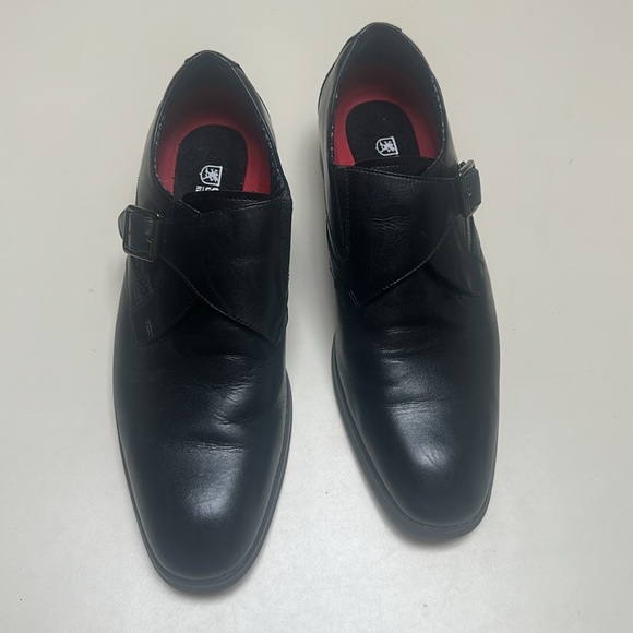 STACY ADAMS Karcher Plain Toe Monk Strap Slip-On Dress Shoes size 7.5 - Picture 4 of 10